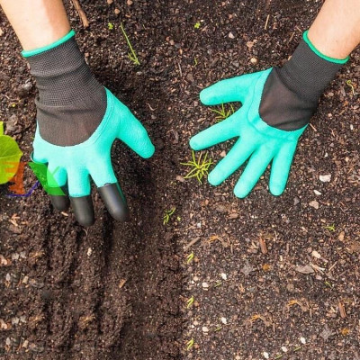 Bao tay làm vườn Găng tay chuyên dụng làm vườn có móng vuốt, chống thấm nước , Cao su Latex co giãn đàn hồi tốt siêu bền