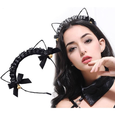 Bờm tai mèo ren - Đồ ngủ Cosplay sexy - Cài tóc tai mèo coplay