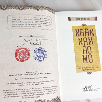 ẤN BẢN BÌA DA PU CAO CẤP VÀ GIỚI HẠN - NGÀN NĂM ÁO MŨ - TRẦN QUANG ĐỨC -