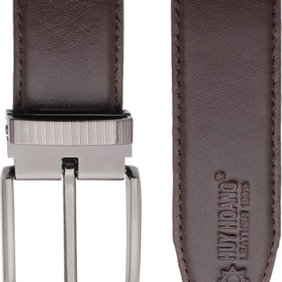 Thắt Lưng Nam Viền Chỉ Huy Hoàng HT4130 (120 x 3.5 cm) - Nâu