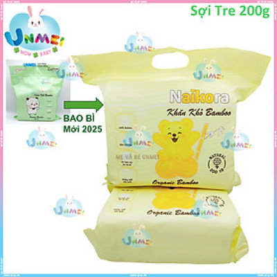 Khăn Khô, Khăn Vải Khô Đa Năng AIKO Bambo Luxury 200 tờ/bịch (KT: 15x18cm) Siêu Mềm Mại, An Toàn Cho Da Bé