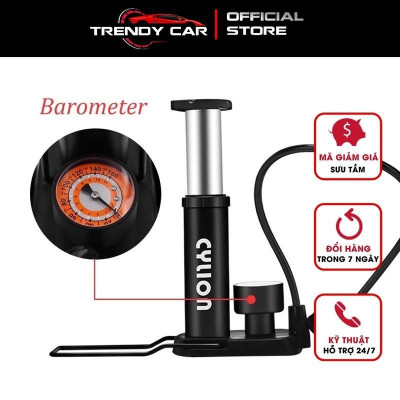 Bơm xe đạp xe máy xe hơi áp suất cao có đồng hồ đo áp suất hàng xịn, gọn gàng độ bền cao