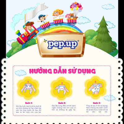 Combo 4 Gói Tã/Bỉm Quần Em Bé Pep.up Extra Dry Siêu Mềm Mại, Siêu Khô Thoáng, Kháng Khuẩn Size XL (8 Miếng/Gói)