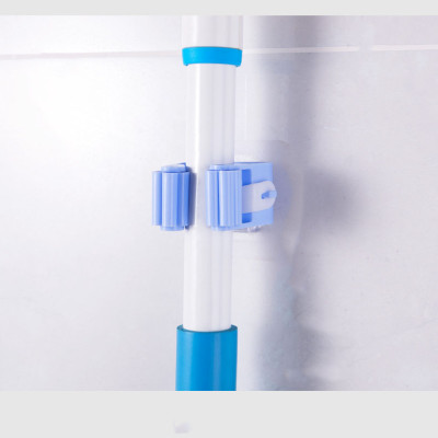 Bộ 2 móc treo chổi, cây lau nhà dụng cụ tẩy rửa nhà tắm dán tường chống khuẩn tiết kiệm không gian chịu lực tối đa 5Kg