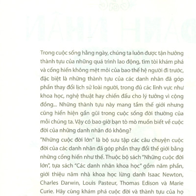 Những Cuộc Đời Lớn - Các Danh Nhân Khoa Học (Bản in màu)