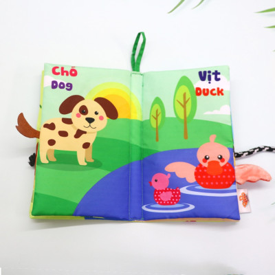 Sách Vải Tương Tác Cho Bé Đoán Đuôi Con Vật 
