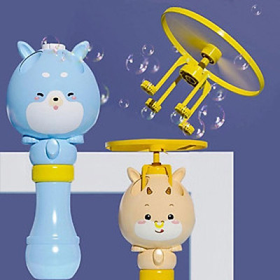 Máy bắn bong bóng xà phòng chong chóng quay có thể bay trên không trung quà tặng cho bé trẻ em