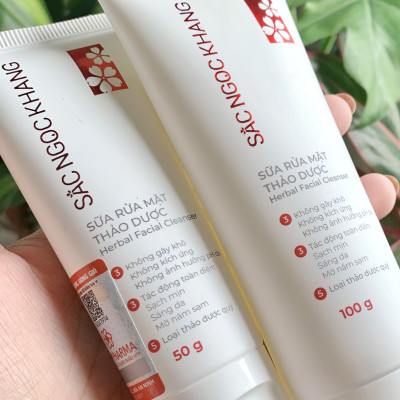 Sữa rửa mặt Thảo Dược Sắc Ngọc Khang 100g  Sạch Mịn, Sáng Da, Mờ Nám Sạm