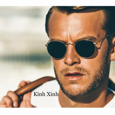Kính xinh, Kính râm Mắt tròn thủy tinh cao cấp phong cách retro sành điệu + tặng tuavit Kính Xinh mini