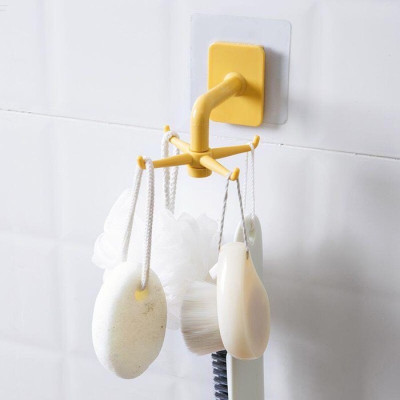 Giá Tròn Treo Đồ Nhà Bếp Dán Tường 6 Móc Xoay 360 Độ Treo Đồ Đa Năng (Loại Mới) - Hàng Loại 1 - Chính Hãng MINIIN