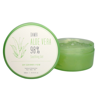 Gel lô hội Dambi 98% làm dịu da sau khi đi nắng, chính hãng Hàn Quốc 300ml(Aloe Gel)
