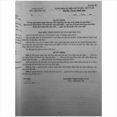 Sách Hướng Dẫn Cung Cấp, Đăng Tải Thông Tin về Lựa chọn Nhà Thầu và Mẫu Hồ Sơ Đấu Thầu Trên Hệ Thống Mạng Đấu Thầu Quốc Gia (Quyển 1) (V2511D)