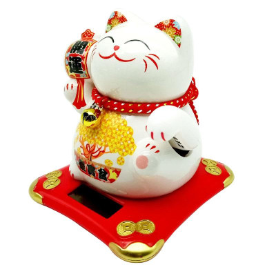 Tượng Mèo Thần Tài Vẩy Tay Tự Động 0505