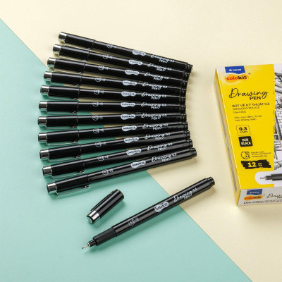 Bút Kim Kỹ Thuật 0.3 mm - Drawing Pen - Colorkit DW-C002 - Mực Đen