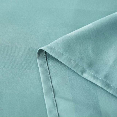 Bộ Ga Gối Cotton Kẻ 3F Lidaco Chuyên Dụng Cho Homestay, Khách Sạn - Xanh Ngọc