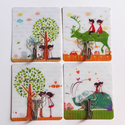 Combo 10 Móc Dán Tường Hoạ Tiết 3D Chắc Chắn Chịu Lực Tốt, Móc Treo Đồ In Hình 3D Siêu Dính - HÀNG CHÍNH HÃNG MINIIN