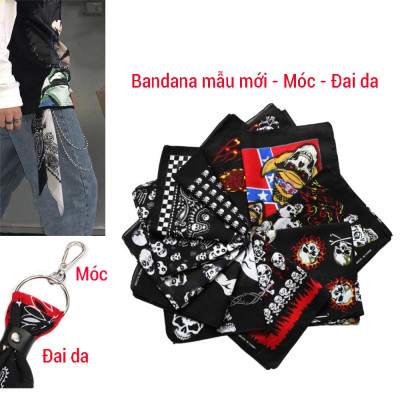 Bộ sưu tập khăn bandana street style họa tiết đầu lâu các loại (54x54cm)
