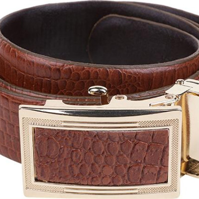 Thắt Lưng Nam Da Thật Vân Cá Sấu Huy Hoàng HT4115 (120 x 3.5 cm) - Nâu