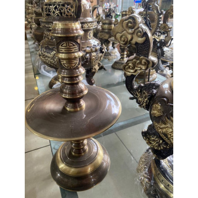 Đỉnh đồng tam sự rcmc cao 50 cm nặng 14 kg chât liêu bằng đông’ bộ thờ cung’ phong thủy