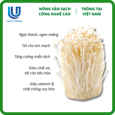 Nấm Kim Châm Việt Nam 200g - Ngọt Thanh, Ngon Miệng - Trồng Tại Nhà Máy Công Nghệ Cao Bắc Âu, Đak Lak