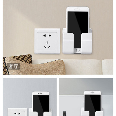 Giá, Kệ Dán Tường Để Sạc điện thoại, Remote Đồ Dùng Giá Đỡ Sạc Điện Thoại Có Móc Treo Giữ Dây Điện