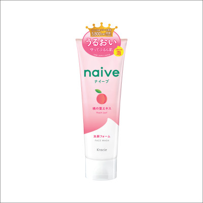 Sữa Rửa Mặt Sạch Sâu Chiết Xuất Lá Đào Kracie Naive Face Wash (Peach Leaf) - Tuýp 130G