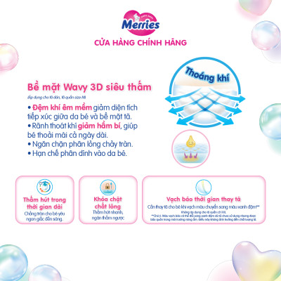 Combo 2 Tã/bỉm dán Merries Đủ Size NB76/S70/M56/L48/XL40