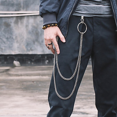 Xích đeo quần 2 tầng phong cách hip hop punk rock Âu Mỹ