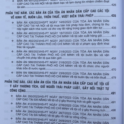 Tuyển Tập Các Bản Án Của Toà Án Nhân Dân Cấp Cao về Hình Sự Và Tố Tụng Hình Sự