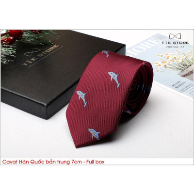 NHIỀU MẪU Cavat chú rể, MC, công sở nam Hàn Quốc cao cấp bản trung 7cm hình họa tiết- Tặng kèm hộp Full box