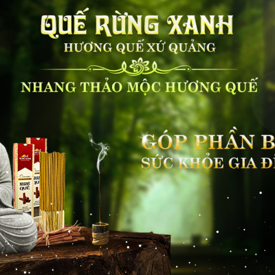 Nhang 34cm thảo mộc hương quế cao cấp 180 nén/hộp Quế Rừng Xanh 100% nguyên chất từ quế rừng Trà Bồng giúp thư thái tinh thần, an toàn sức khỏe - HÀNG CHÍNH HÃNG