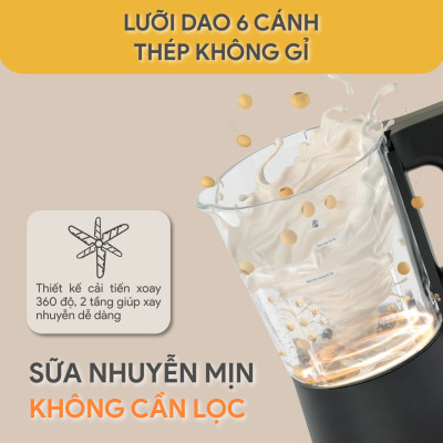 Máy Làm Sữa Hạt Đa Năng BlueStone BLB-6029 -1,75 Lít - (900W) - 8 Chương trình - Lưỡi 6 cánh - Bảo hành 24 tháng - Hàng chính hãng