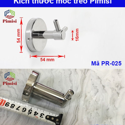 Móc treo đơn Pimisi inox 304 DÁN TƯỜNG dùng để treo quần áo - khăn tắm - phụ kiện - đồ dùng gia đình | Hàng chính hãng