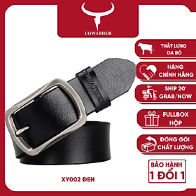 Thắt Lưng Da Bò Chính hãng COWATHER XY002 Đen