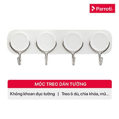 Thanh 4 Móc Treo Dán Tường, Móc Treo Đồ Đa Năng Parroti Handy HD41