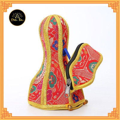 Túi vải gấm hộp đựng chuông chày kim cang Nepal mật tông tây tạng đồ thờ cúng bộ vỏ bao đựng chuông chùy - áo linh chử