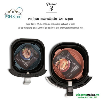 Khay silicone dành cho nồi chiên không dầu và lò vi sóng  Lock&Lock  3.5L và 5L, CKB002 CKB003 chịu nhiệt độ cao dễ dàng vệ sinh