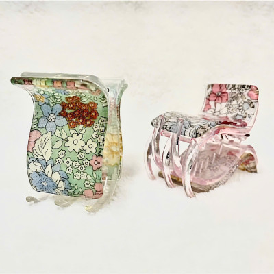 Kẹp tóc càng cua 2 lớp kim tuyến xịn - Kẹp tóc thời trang Hàn Quốc cao cấp