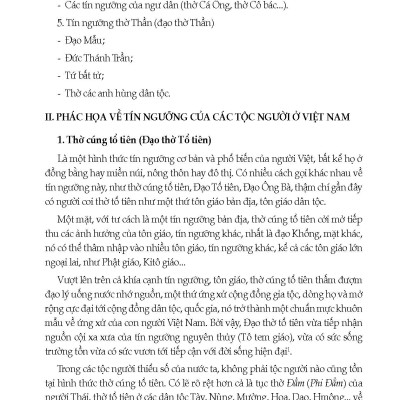 Tín Ngưỡng Của Các Dân Tộc Việt Nam