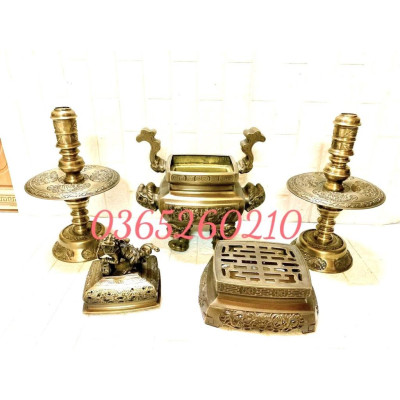 ĐỈNH TAM SỰ 52 CM NẶNG 17 KG  MÀU NÂU CỔ CHẤT LIỆU BẰNG ĐỒNG