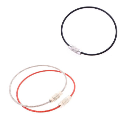 Set 3 Vòng Móc Xâu Chùm Khóa Không Gỉ, Có Chốt Ren Vặn Giữ Chặt, Móc Xâu Đa Năng, Tháo Gỡ Nhanh Chóng. TakyHome 5090