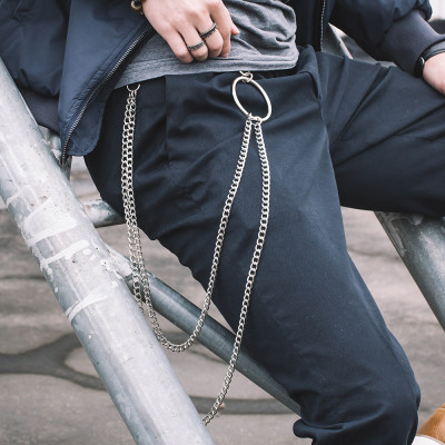 Xích đeo quần 2 tầng phong cách hip hop punk rock Âu Mỹ