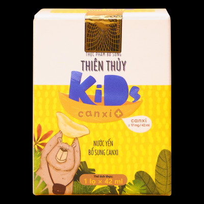 Nước Yến Sào Thiên Thủy Kids Canxi+ - Nhà Yến Nha Trang - Hộp 1 Lọ - Yến Kids - Tổ yến chưng sẵn dành cho trẻ em - Hàng Chính Hãng