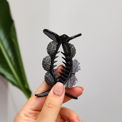 Kẹp Tóc Càng Cua Kết Ngọc Cỡ Lớn, Búi Tóc Siêu Xinh, Kẹp Tóc Dài