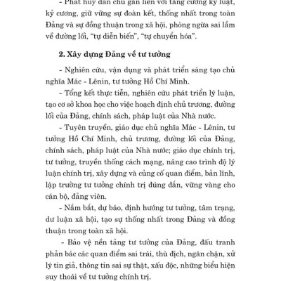 Tài liệu nhận thức và triển khai công tác xây dựng Đảng về chính trị, tư tưởng, đạo đức trong giai đoạn hiện nay - bản in 2024