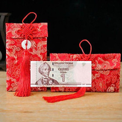 Túi gấm màu nâu loại 1 Transnistria sưu tầm, làm quà tặng