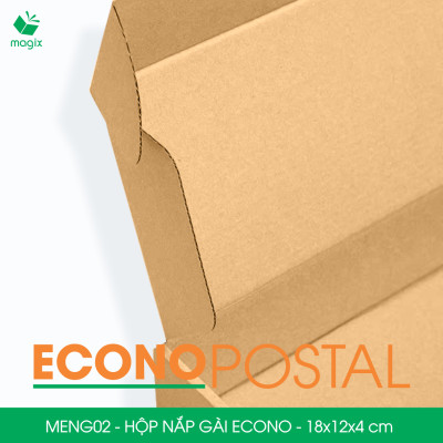 MENG02 - 18x12x4 cm - 100 Hộp carton nắp gài đóng hàng giá rẻ, hộp gói hàng, hộp quà thời trang