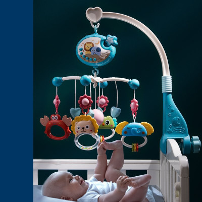 Đồ Chơi Treo Nôi Cũi, Xe Đẩy Cho Bé, Tự Động Xoay 360 Độ Và Phát Nhạc Ru Cho Bé Ngủ Ngon - Hàng Nhập Khẩu