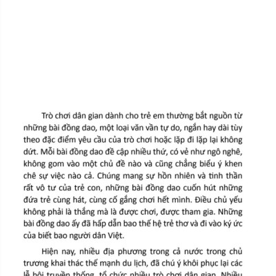 Đồng dao và trò chơi truyền thống