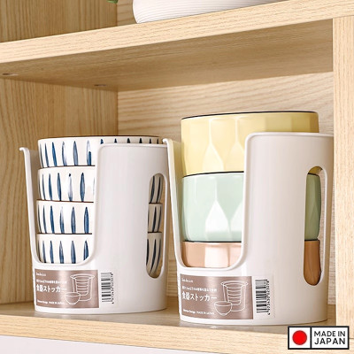 Khay đựng bát đĩa cất gọn Sanada Ø14.9cm - Hàng Nội Địa Nhật Bản